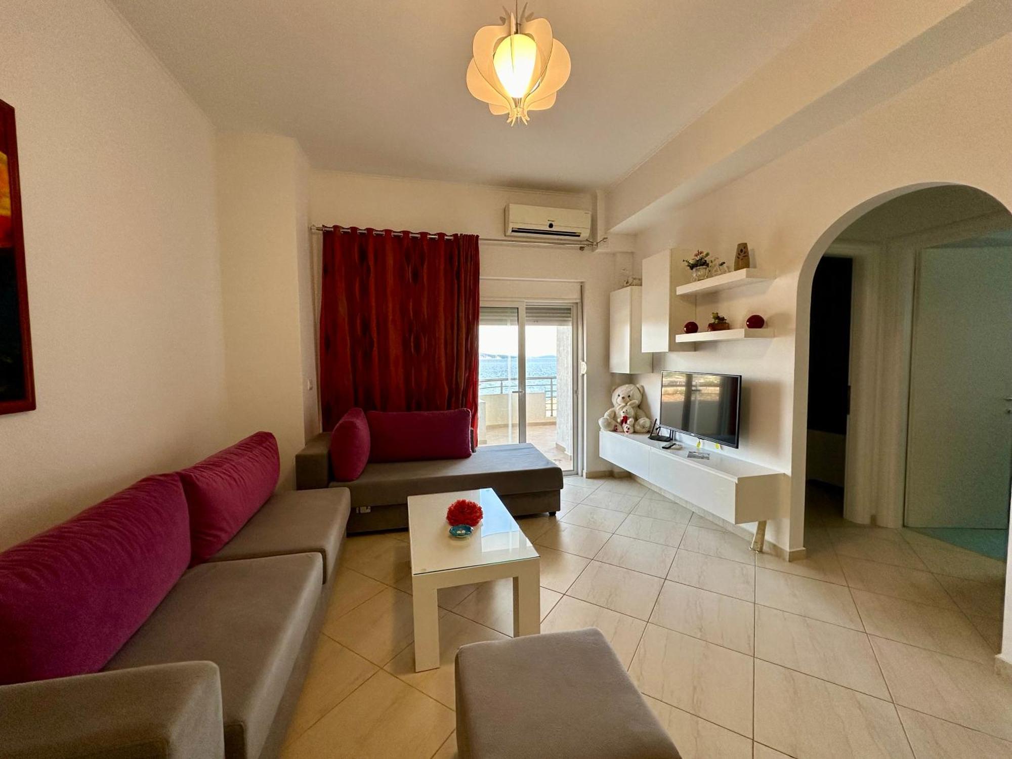 Aqua Apartments Seaview Sarande Bagian luar foto