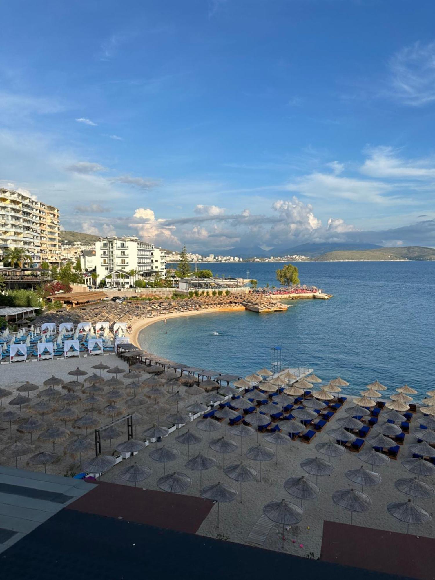 Aqua Apartments Seaview Sarande Bagian luar foto